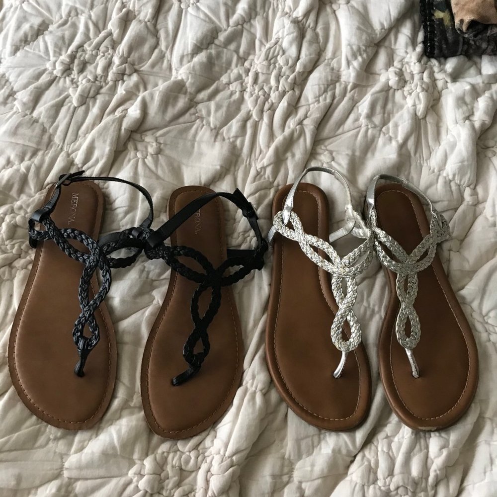 TWO PAIRS OF TARGET SANDALS